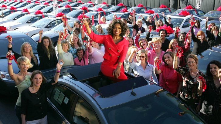 Oprah remembered how everyone in the segment was screaming and bursting with excitement to have a chance to own a car.