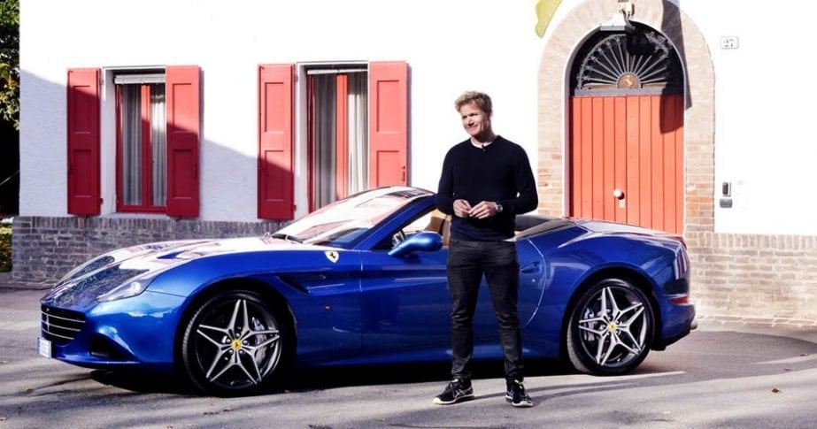 Gordon Ramsay personally picked the delivery up for his F12 TDF car since he couldn't wait to see and drive it personally!
