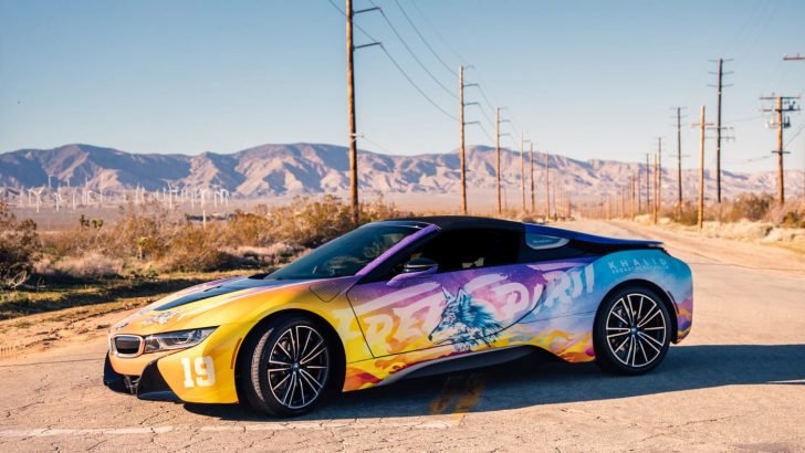 Free Spirit inspired the designs on the fleet of BMWs Khalid rode in on.