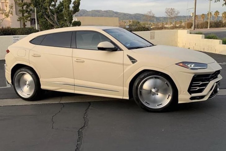 Kanye West reportedly designed the oversized wheels himself before Body Coddington manufactured and installed it on his car.