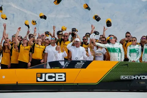 Andy Green and JCB Set New Hydrogen Speed Record of 406 MPH