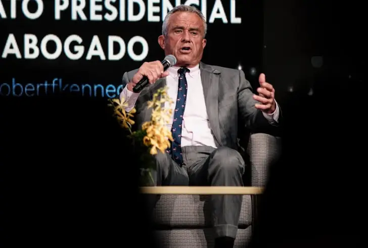 Robert F. Kennedy speaking at a public event