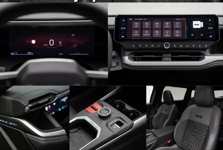 Inside view of Jeep Cherokee cabin