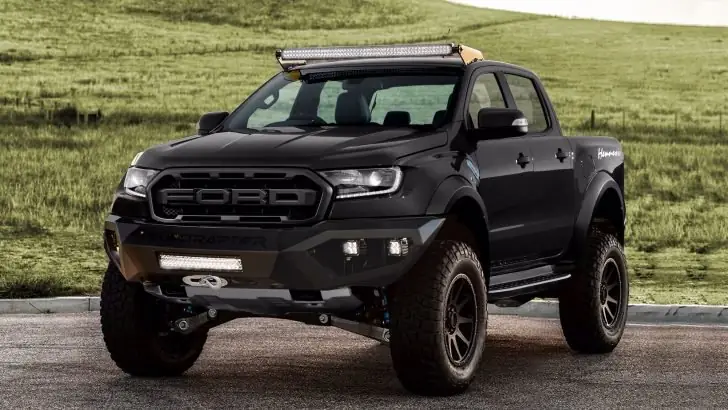The Velociraptor V8 is a vehicle made for the big boys, so The Rock has no problem squeezing his 6-foot-5, 260-pound frame inside.