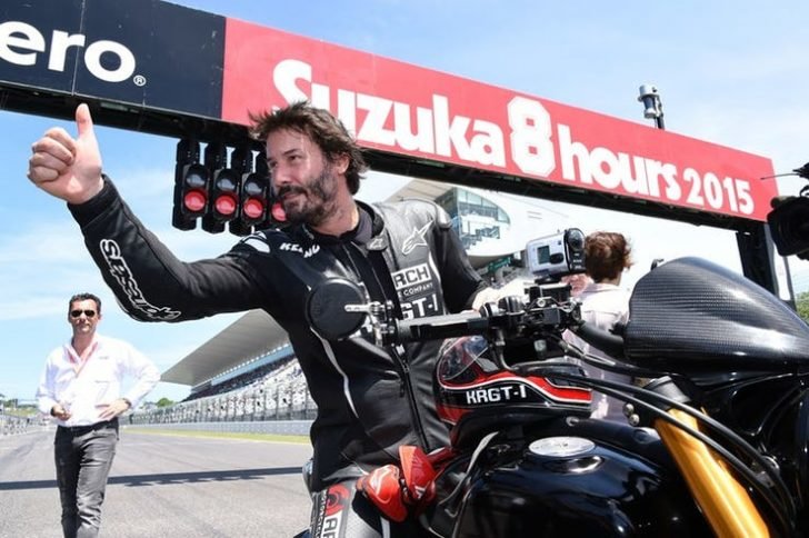 Reeves endorses Suzuki motorcycles not just because of his contract but because he genuinely loves it.